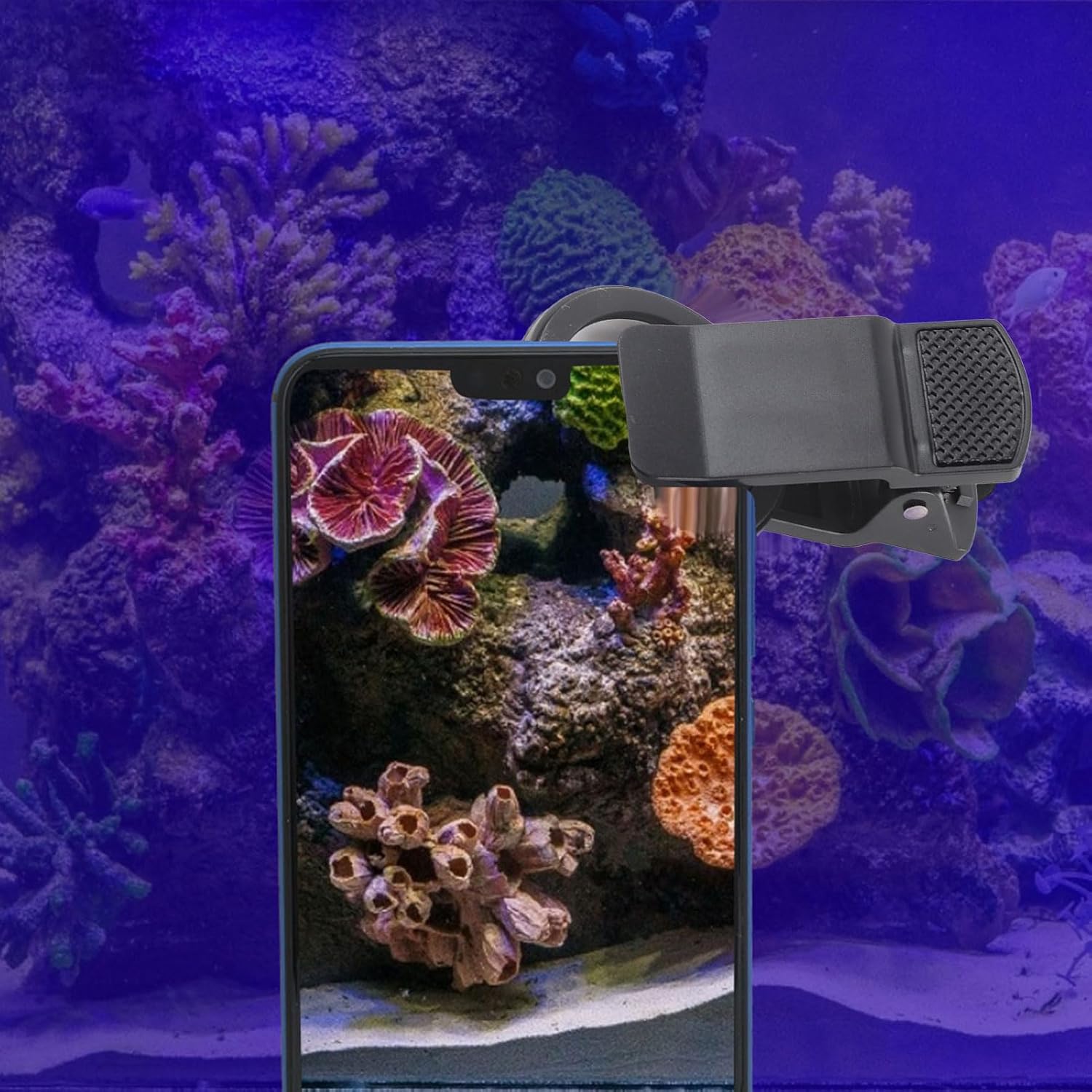 Yosoo Health Gear Aquarium Coral Lens Kit, 3-in-1 Fish Tank Photography Lens with Macro & Orange Yellow Filters for Smartphone