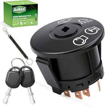 Ignition Switch with Key 7 terminals Compatible with Husqvarna Craftsman Deere John MTD Murray Riding Lawn Mower Replace 925-1741 175566 175442 GY20074 94762 163968 532175566