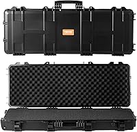 VEVOR Hard Rifle Case with 4-Layer Protective Foam, IP67 Waterproof Crushproof, Lockable Wheels for Rifles Shotguns