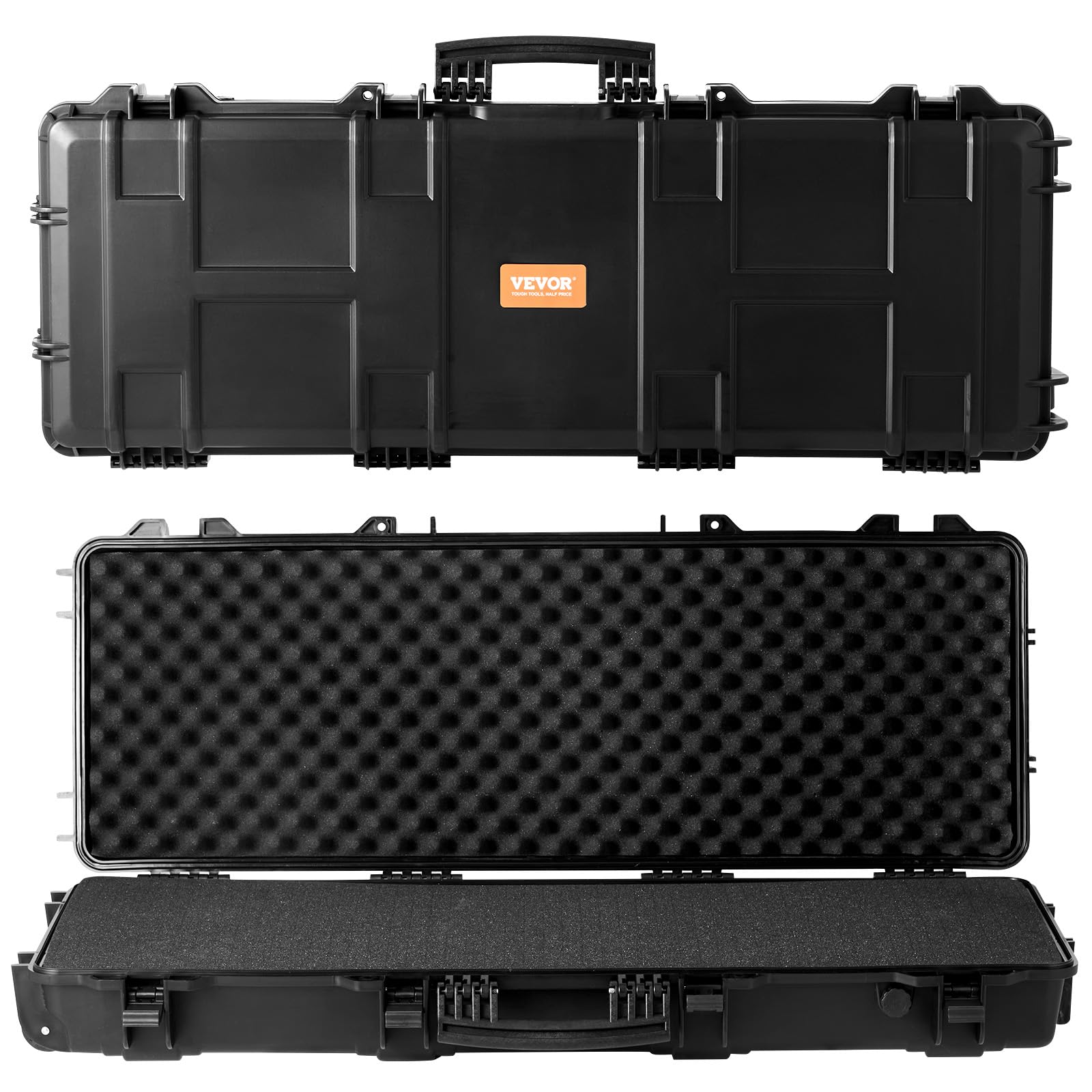 VEVOR Rifle Case, Rifle Hard Case with 3 Layers Fully-protective Foams, 42 inch Lockable Hard Gun Case with Wheels, IP67 Waterproof & Crushproof, for Two Rifles or Shotguns