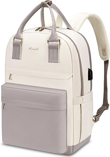LOVEVOOK Mochila para computadora portátil para mujeres y niñas, mochila impermeable de 15.6 pulgadas, mochila para computadora para estudiantes,