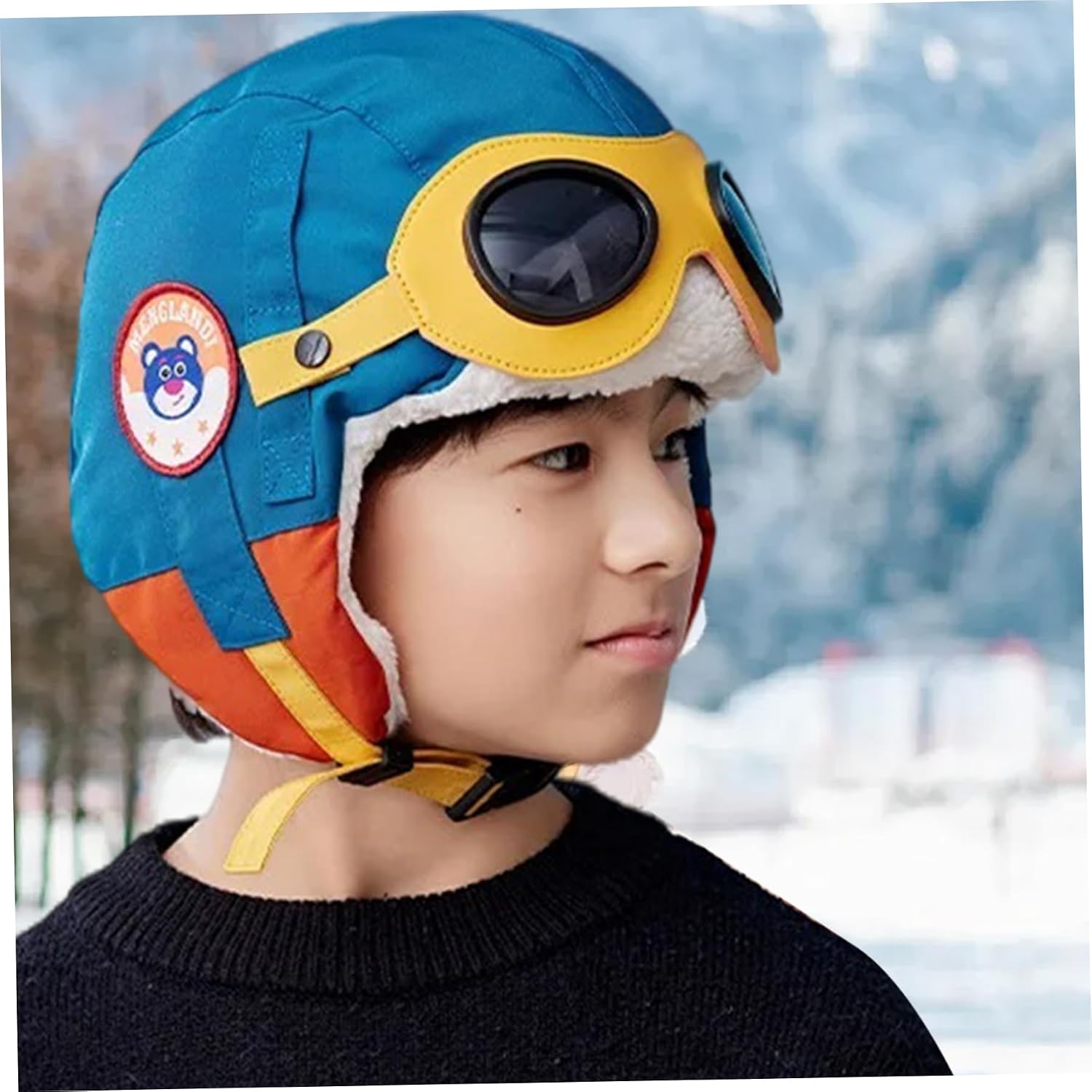 Kids Winter Hat with Ear Flaps Warm Windproof Trapper Hat with Fleece Lined for Boys Girls 4-12 Dark Blue Trapper, with Ear Flaps, Winter with, Kids, Boys