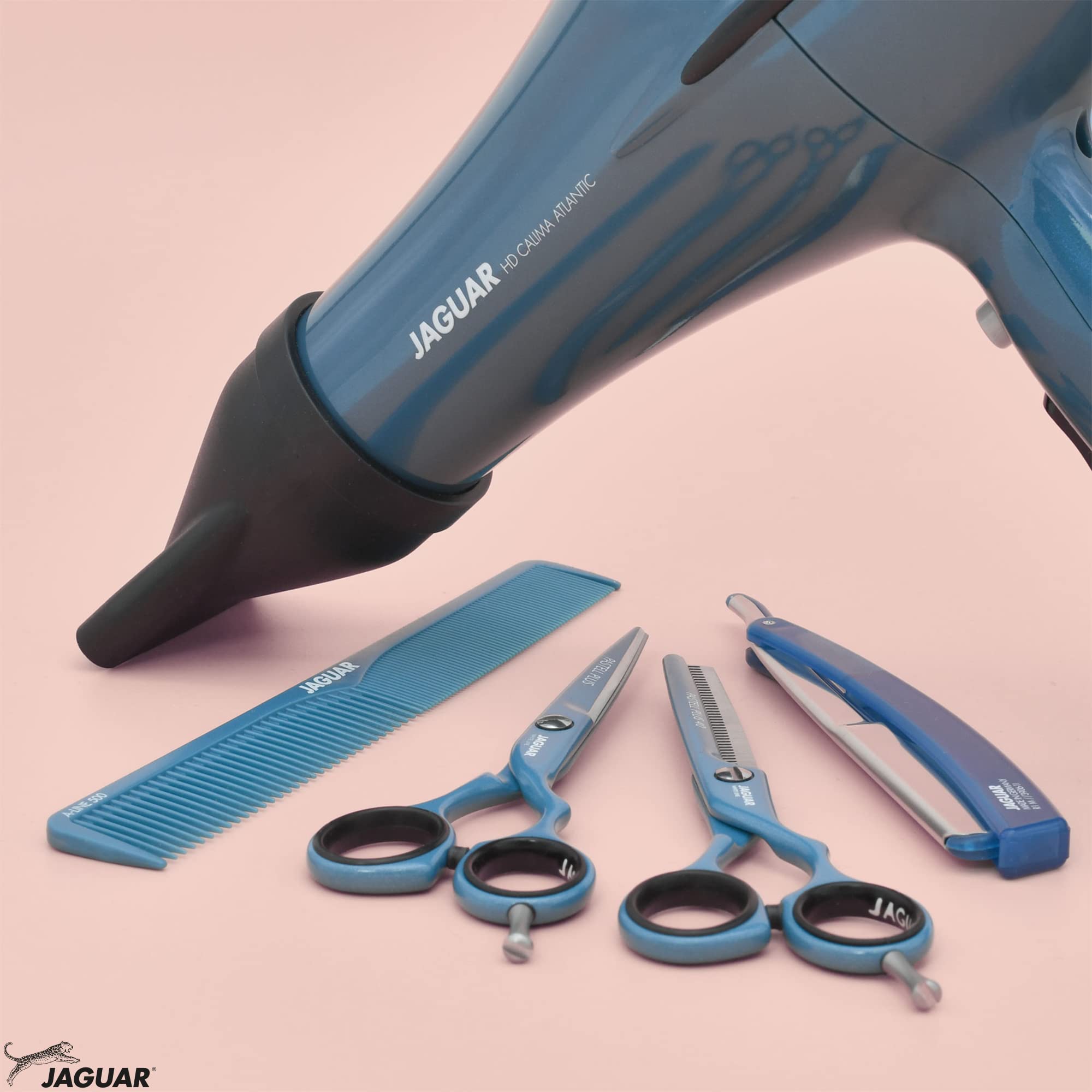 Haar-Schere 5,5" 3054-11 Pastell Plus Offset 40 Atlantic Blu, atlantic, offset, Effilierschere