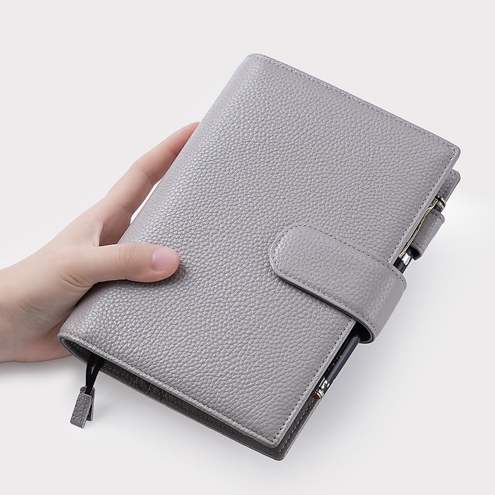 Custodia protettiva per notebook in pelle PU qualità con più slot per schede e portapenne per uffici, riunioni scolastiche, appunti, copertina in pelle per agenda