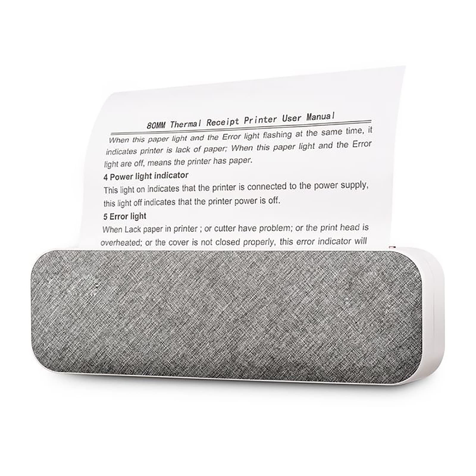 FHRKA A4 Thermal Portable Printer, Wireless Inkless Bluetooth Mobile Travel Printer, Compatible with Android and iOS, Prints Documents