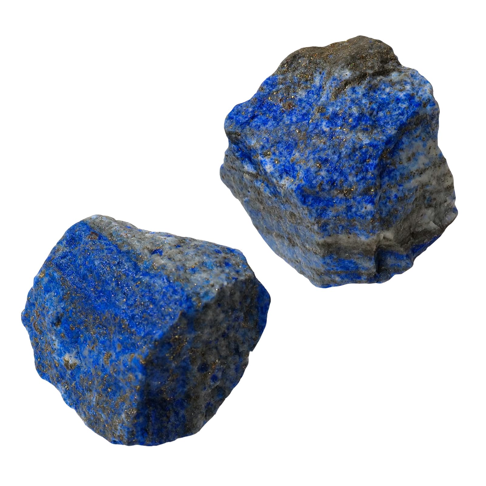 Apengshi Lapis Lazuli Raw Crystals 2PCS Natural Rough Rocks Healing Crystal and Stones DIY Raw Stones Meditation Fountain Garden Home Decor
