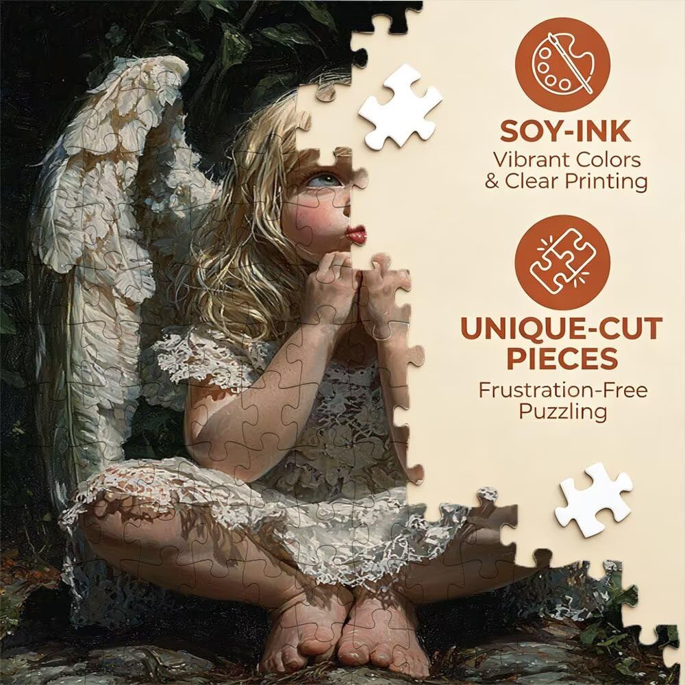MäDchen FlüGel Puzzle 2000 Teile, Klassische Puzzles, Geschicklichkeitsspiel Puzzle für Erwachsene, Puzzlespiele für Die Ganze Familie, Mit Schöner Verpackung, Dekoration Puzzles DX0YL3-739