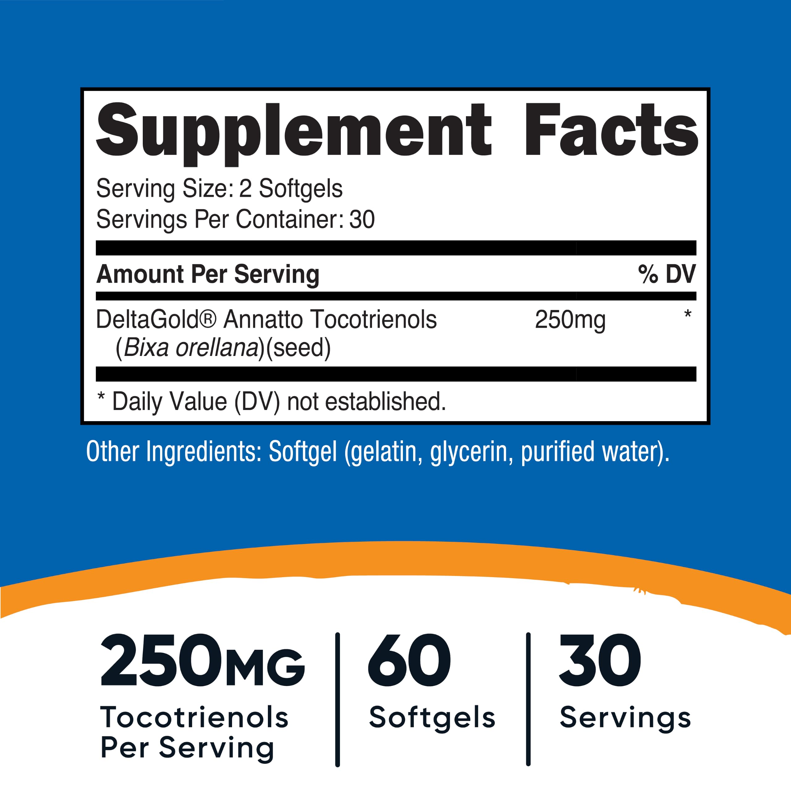 Nutricost Tocotrienols Vitamin E (250mg) 60 Softgels, 30 Servings — Amazon image 2
