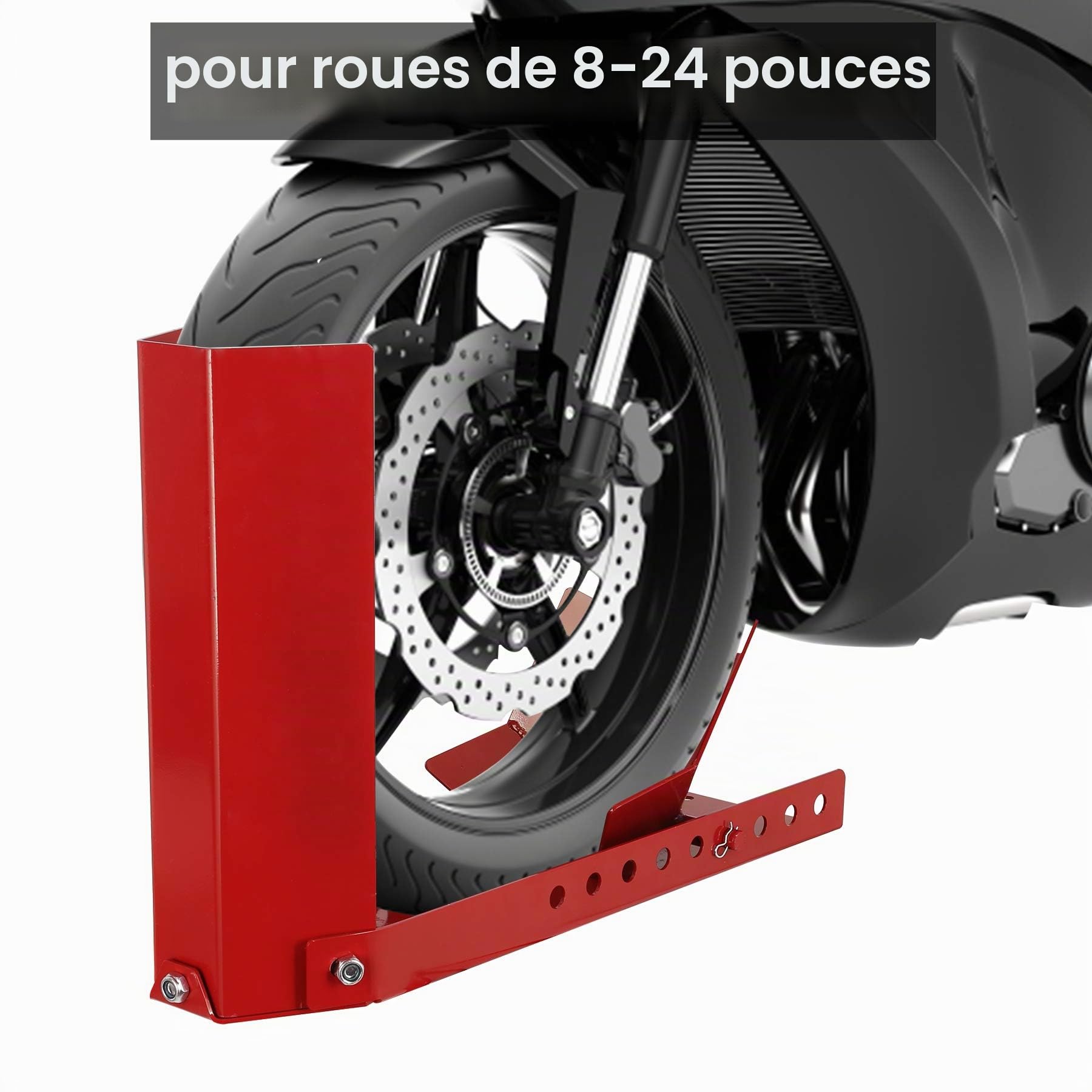 Eulenke 2 pièce Bloque Roue Moto - Rail d'aide au chargement pour moto - Béquille Moto Convient pour pneus de 8 à 24" - Support moto Constands Easy Transport - béquilles pour moto - transport moto
