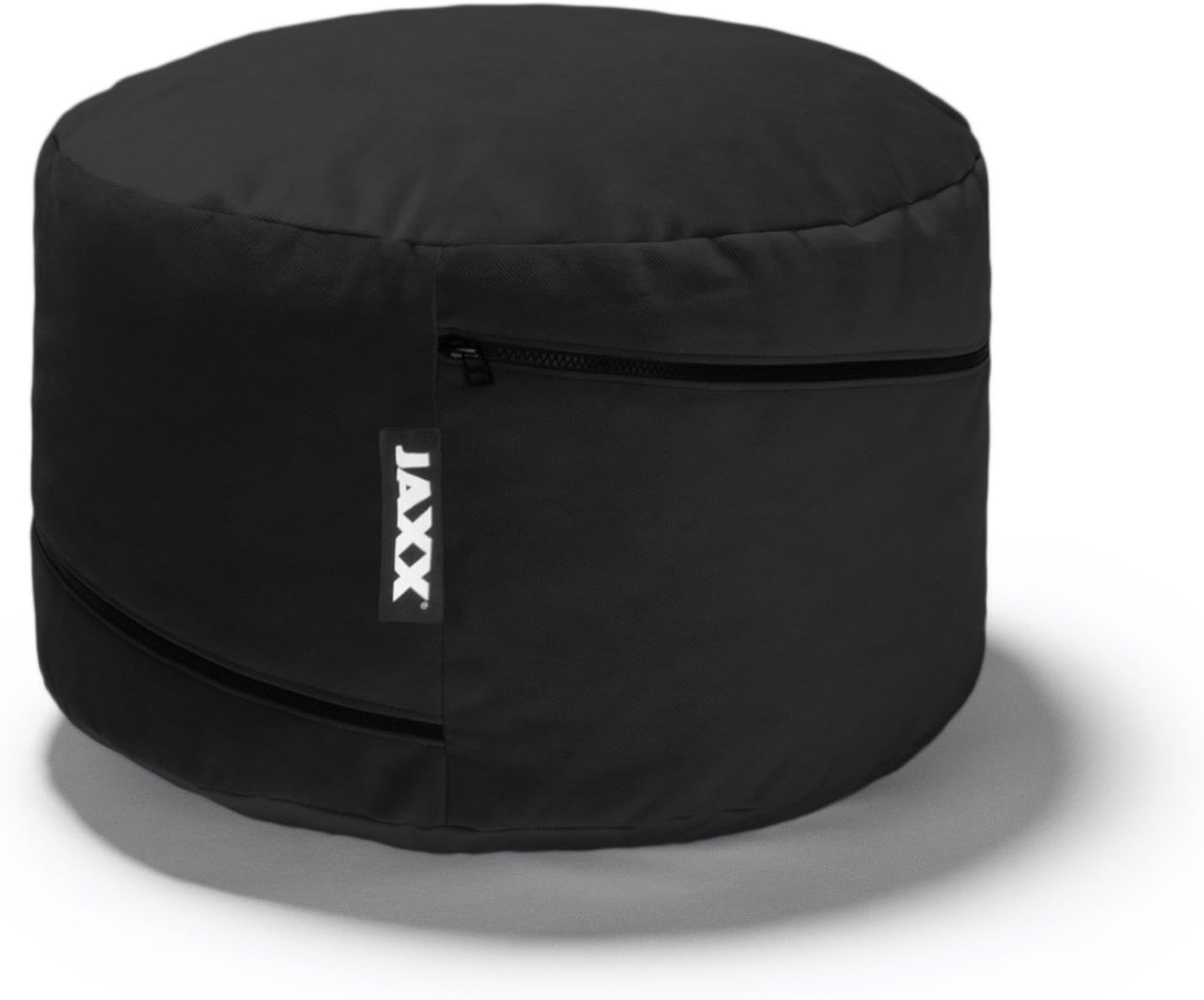 Jaxx Peachtree Pouf Round Ottoman/Floor Pillow, Black