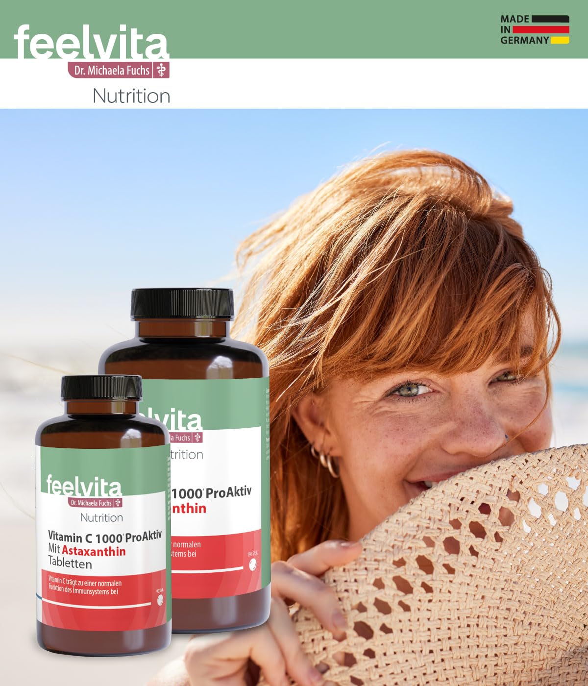 Genius Feelvita Nutrition Vitamin C 1000 ProAktiv m.Astaxanthin 180