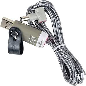 Ripcord - Cable de alimentación USB a CC, 12 V, positivo central, punta de 0.083 in x 0.217 in, AA928MS
