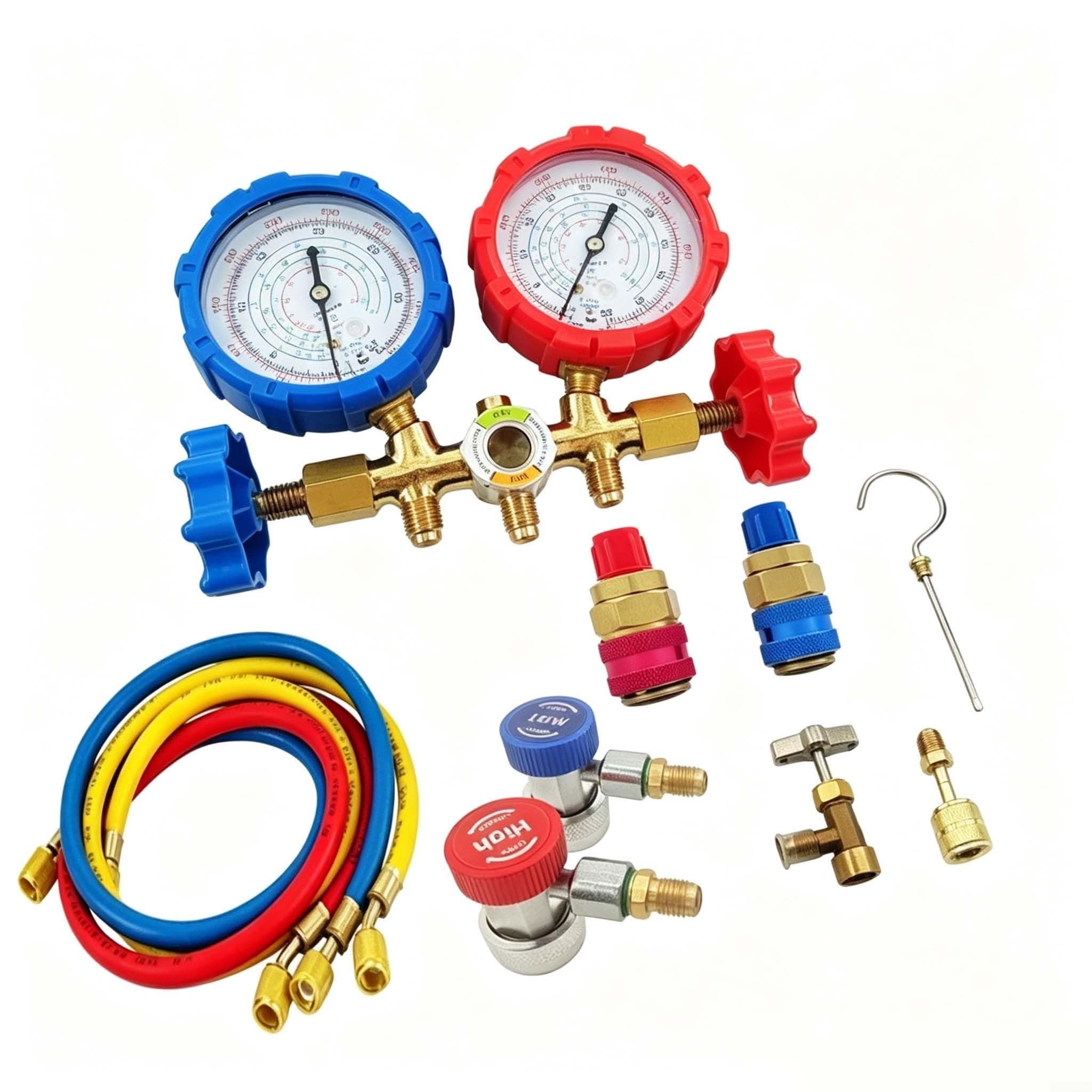 Ensemble de manomètres de collecteur AC R134a R22 R404a Valve en laiton