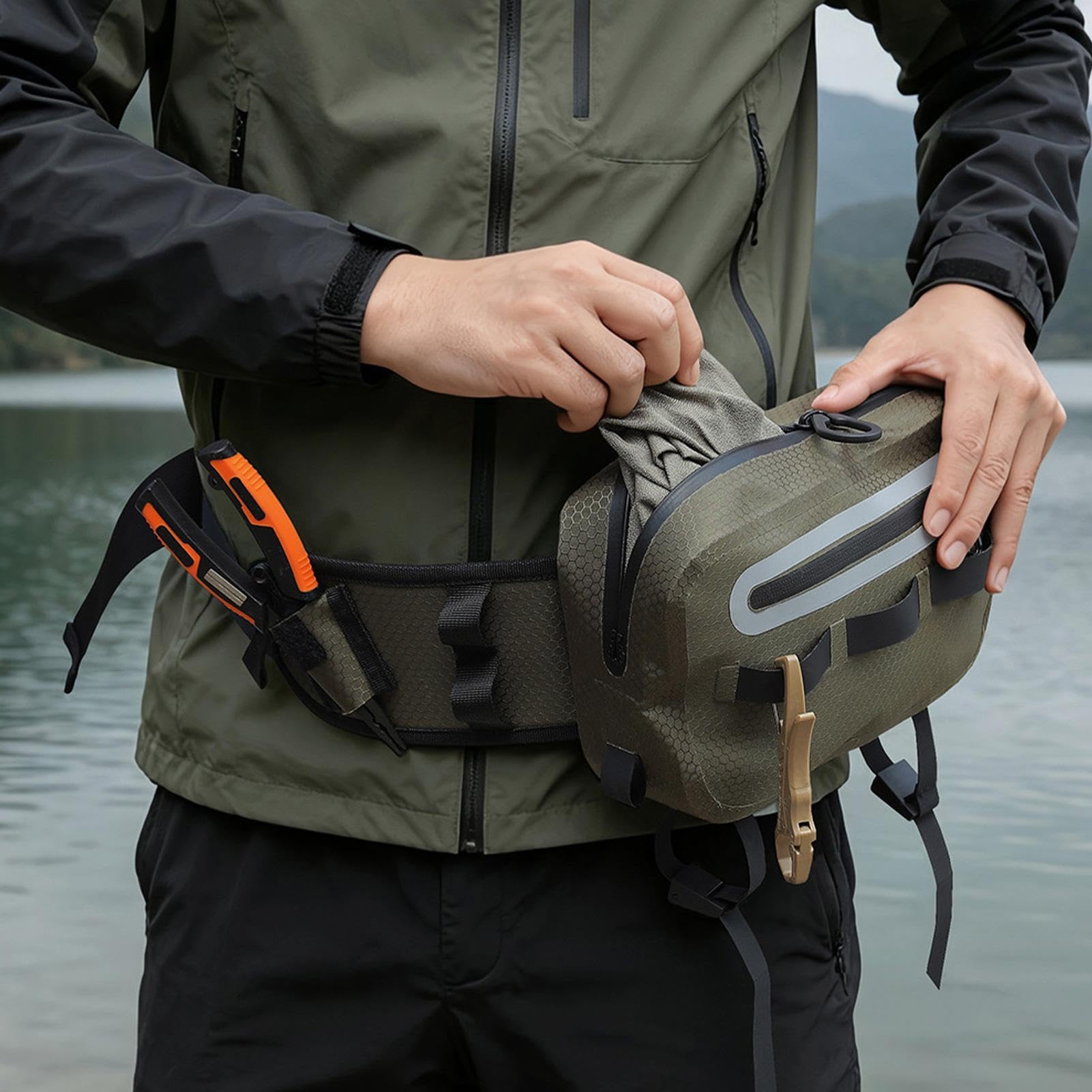 Generico da Pesca Organizer Impermeabile Porta Attrezzatura per la Pesca