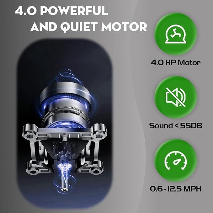 Caminadora Eléctrica Plegable 4.0 hp Inclinación 15% Negra miniatura 3