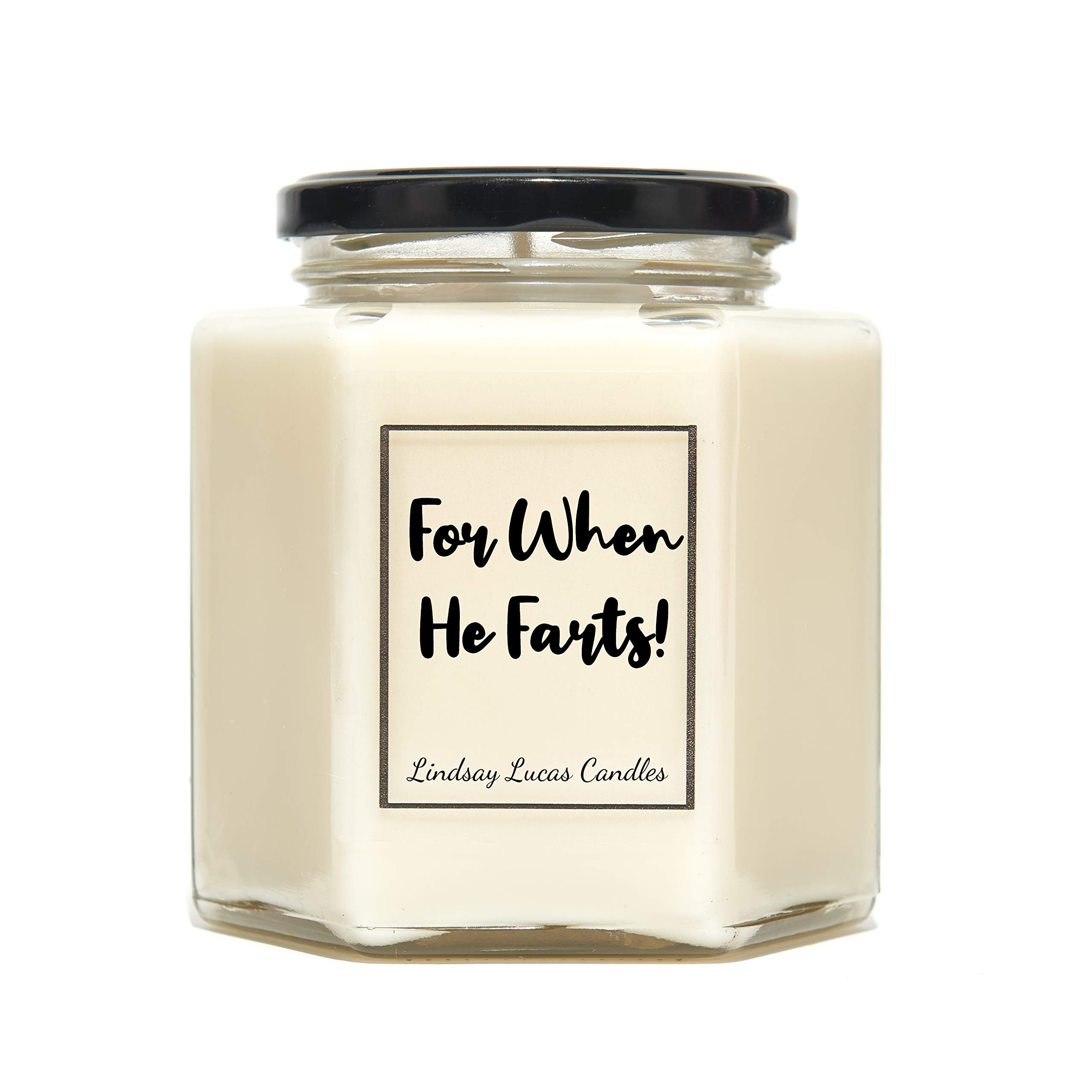 For When He Farts Funny Scented Candle Gift