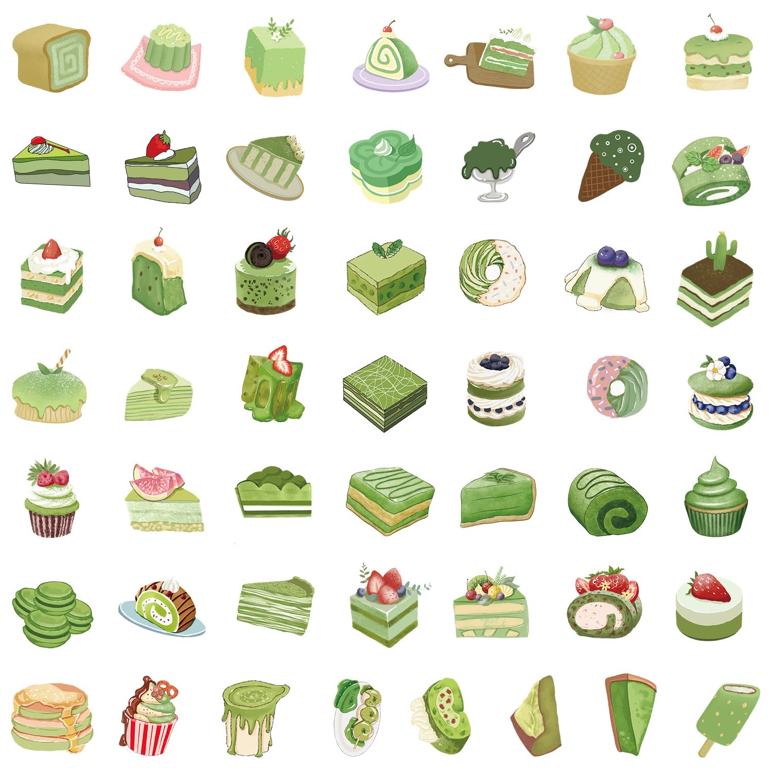 Cake Dessert Stickers for Water Bottle - Image 2