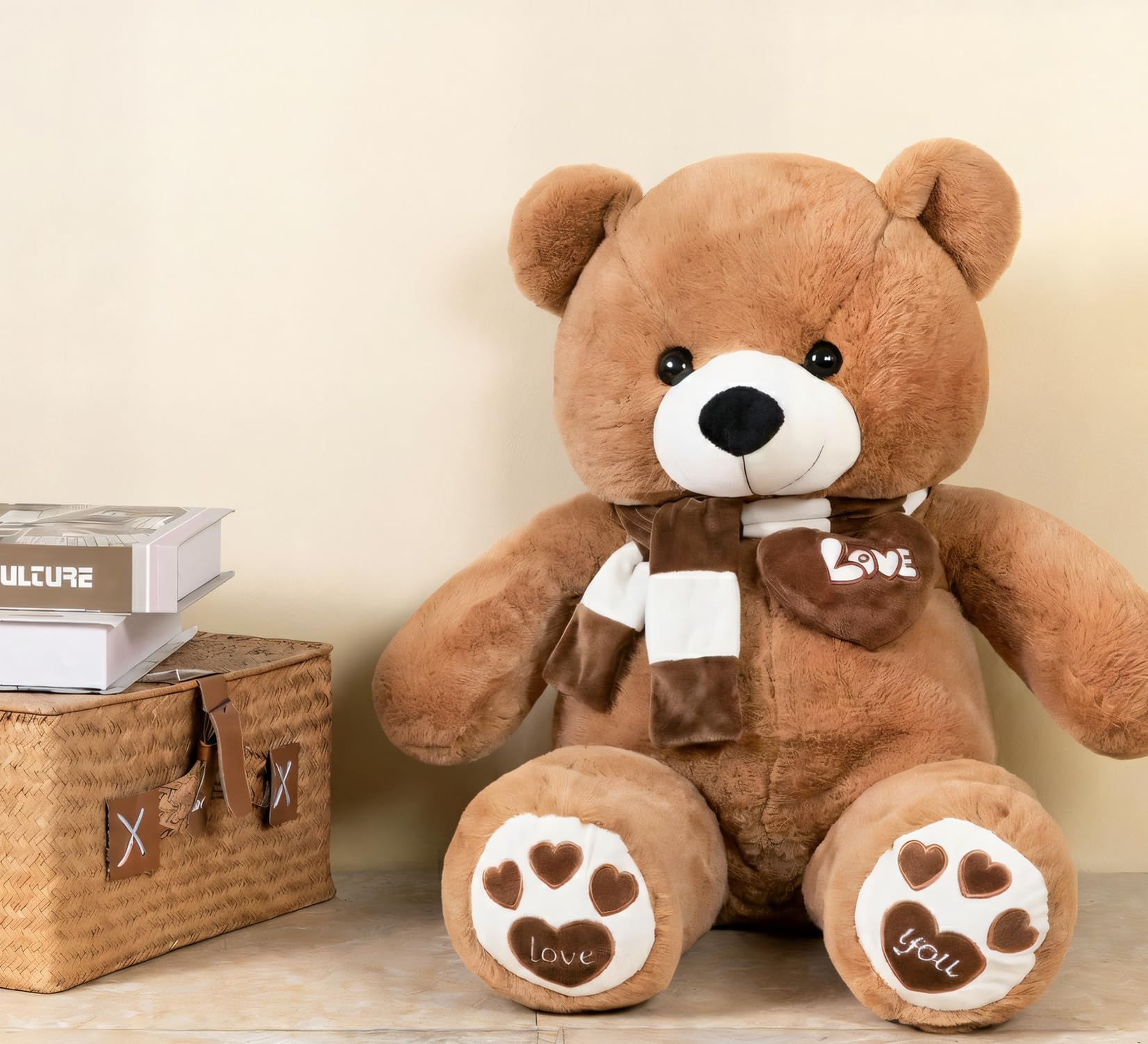 YunNasi Orso di Peluche Gigante Orsacchiotto Gigante | Morbido Peluche Giganti Bianco XXL Bianca
