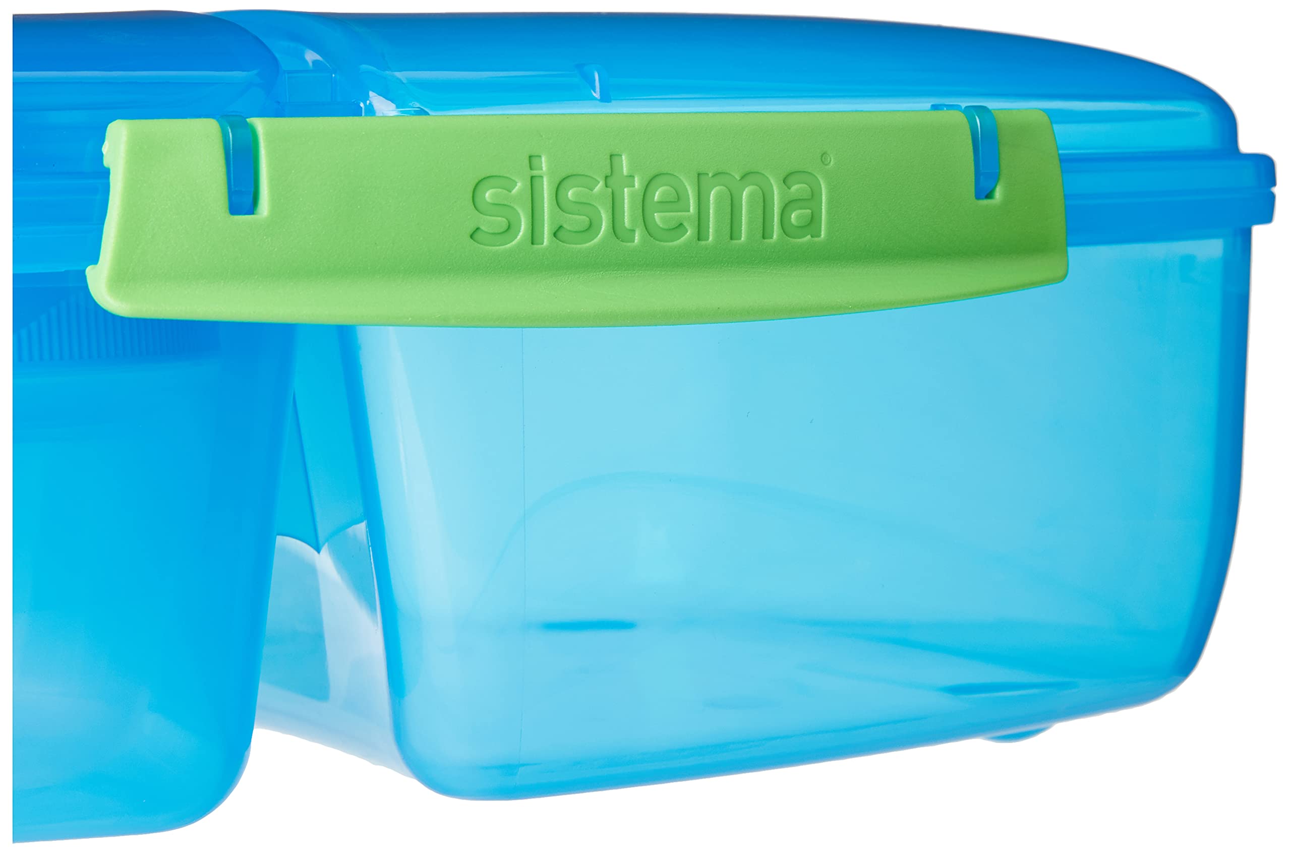Sistema Lunch Triple Split Matlåda med Yoghurtkopp, 2 l, Blå 