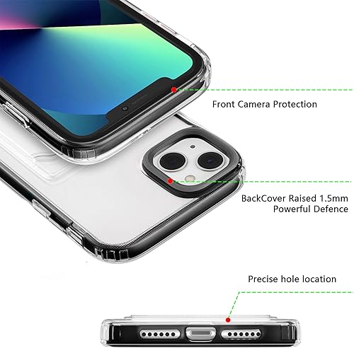 Miniatura 8 de ZCDAYE Funda para iPhone 13, iPhone 13 (6.1 pulgadas) con tarjetero y funda transparente de TPU suave a prueba de golpes para iPhone 13 (6.1