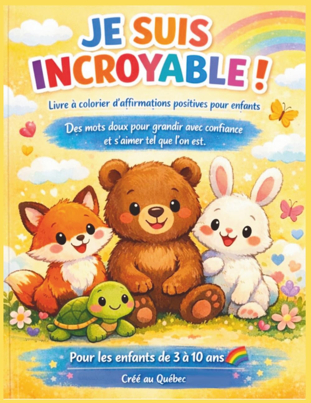 Cahier de coloriage affirmations positives pour enfants: Développer la confiance en soi et la créativité - 30 pages à colorier
