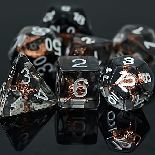 Miniatura 229 de UDIXI - Juego de dados poliédricos DND; juego de dados para Dungeons & Dragons, dados de calavera para DND, RPG, MTG y otros juegos de mesa