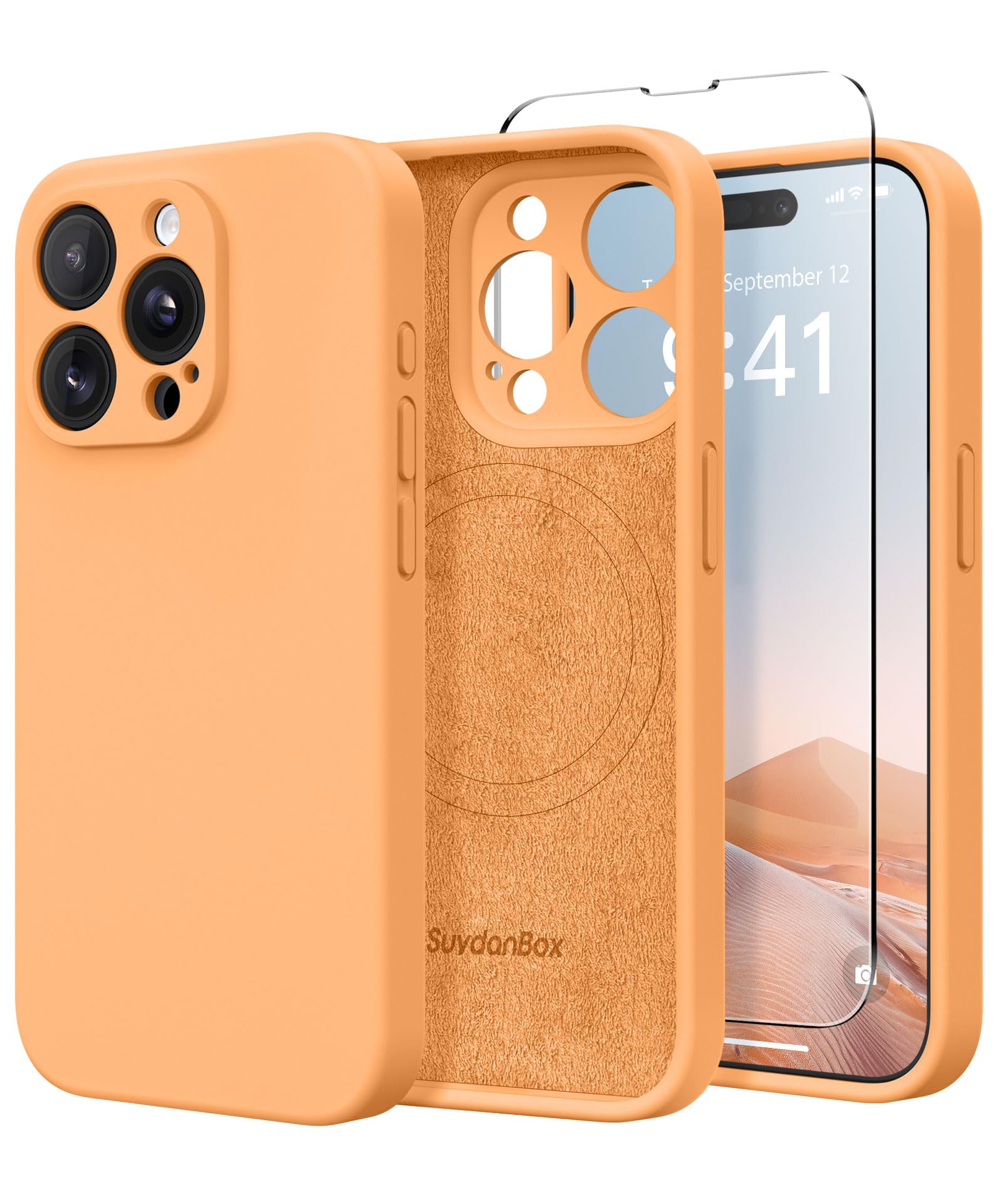 Magnetic for iPhone 13 Pro Max Case Silicone Cantaloupe