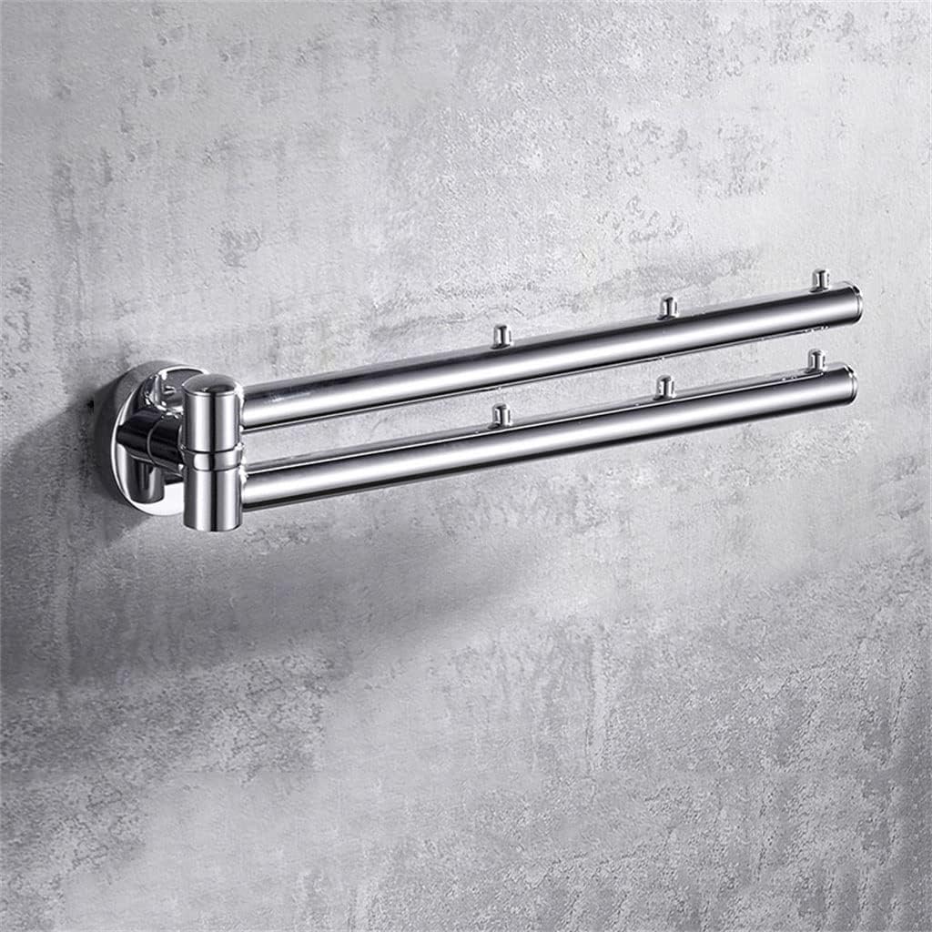 Towel Rack Bathroom Accessories Towel Rack Towel Bar Rotating Towel Rack Wall-Mounted Towel Ring Bathroom Accessories (Color : A Size (B