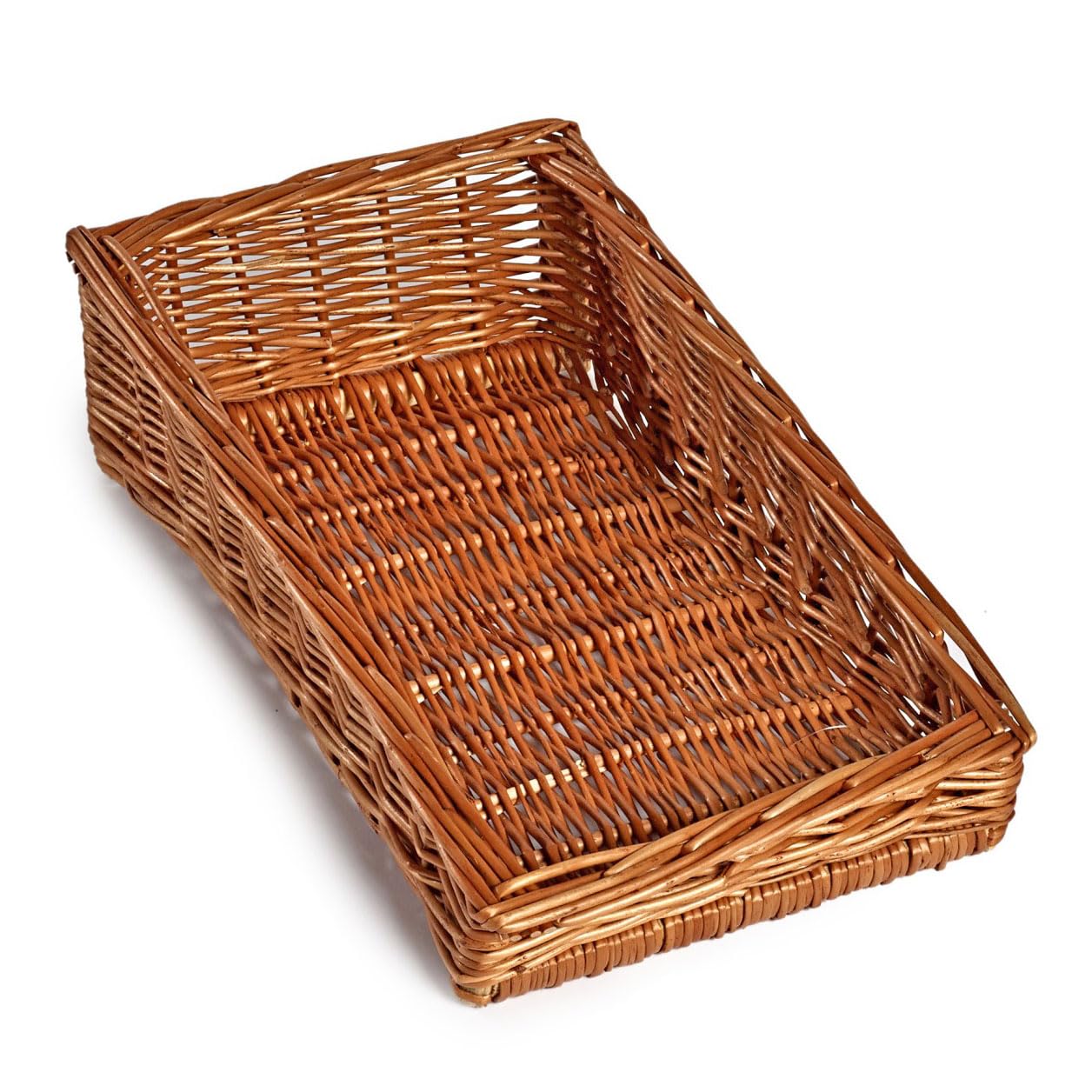 Gadsby Buff Sloping Display Basket Wicker Storage Basket For Kitchen & Home 38.5 X 25Cm