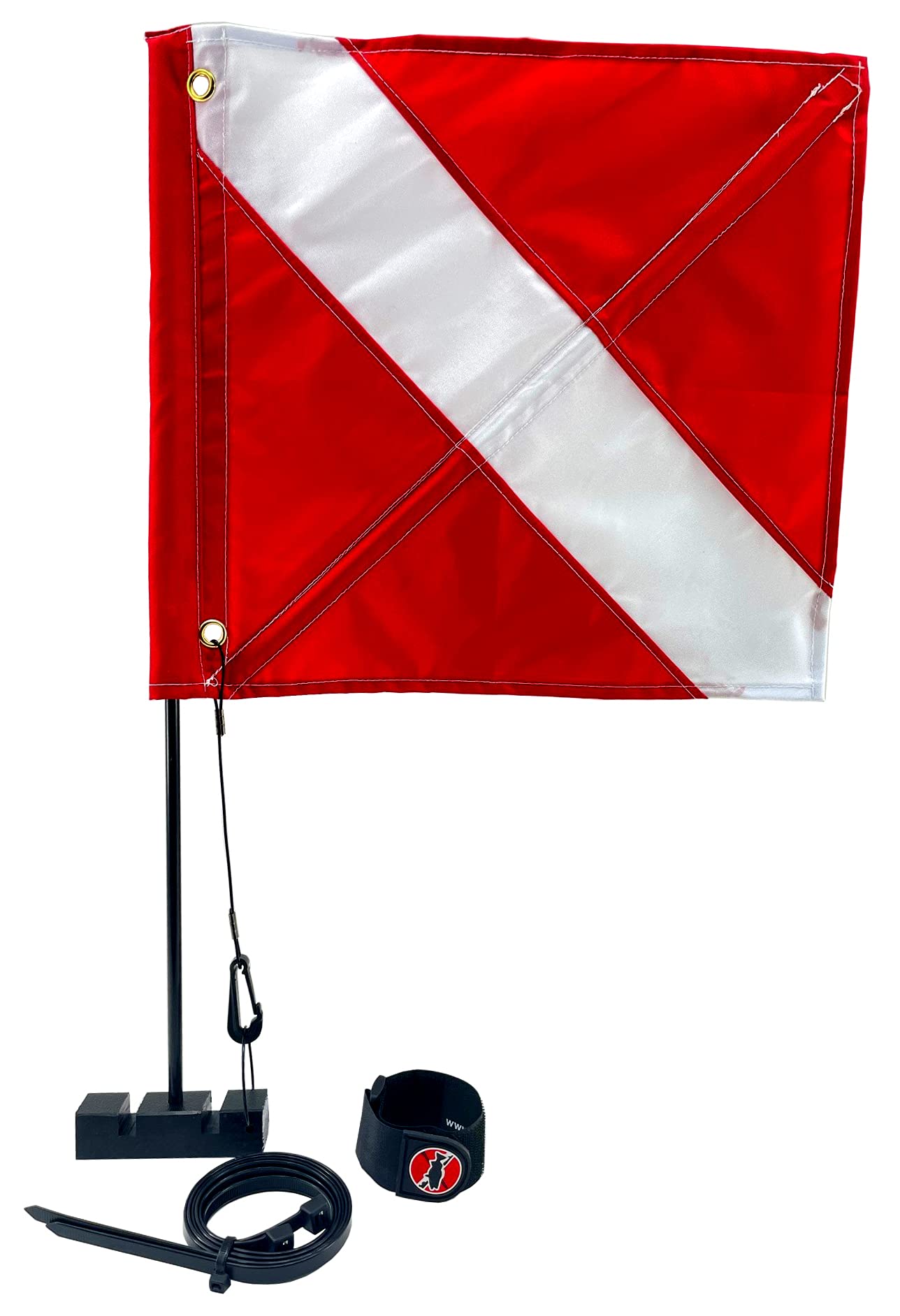 Dive Flag Mounting Kit - All The Tools Needed to Tie Flag to a Buoy or Float for Spearfishing Snorkeling Scuba Diving Freediving and Water Sports