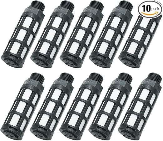 Beduan Pneumatic Air Compressor Muffler Fitting 1/4" NPT Compressed Exhaust Silencer (Pack of 10)