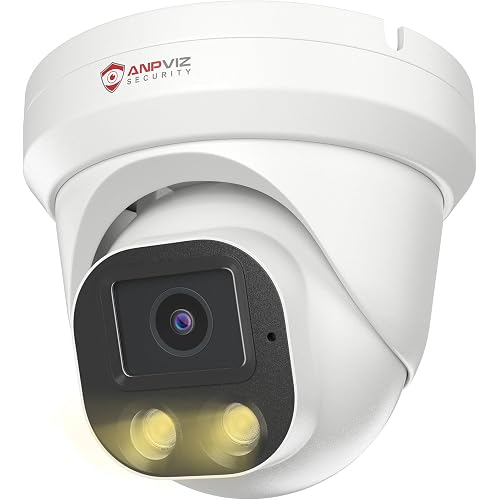 Anpviz 4MP PoE IP Camera, Turret Security IP Camera Outdoor Indoor Wired, AI Human Motion Detection, 100FT Smart Dual Light Color Night Vision, Built-in Mic, 2.8mm Lens, NDAA Compliant (U Series)
