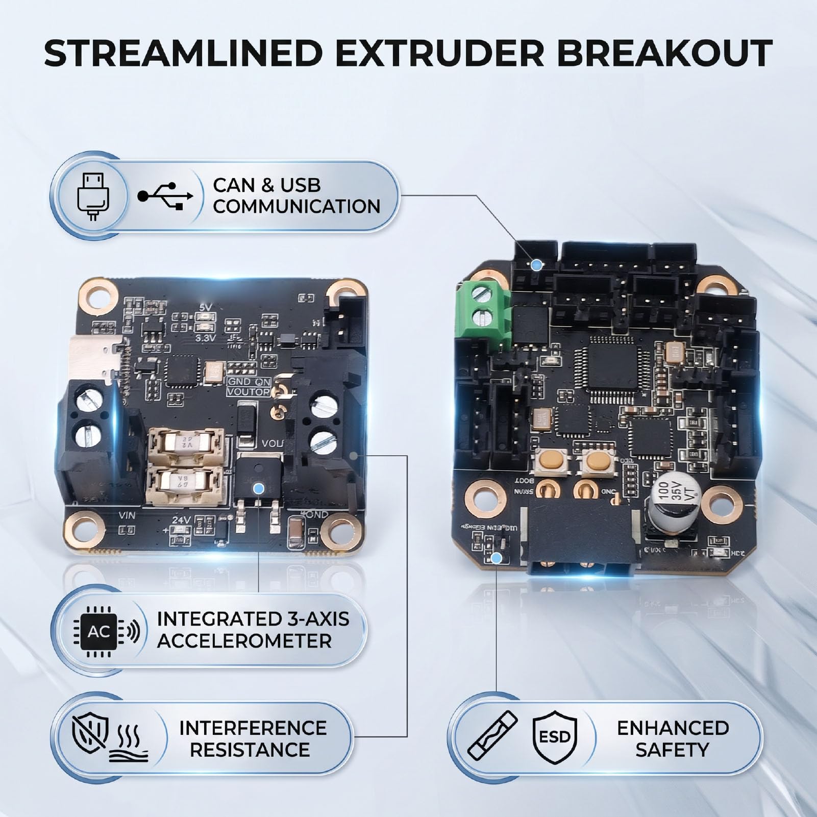 Placa Adaptadora de Extrusora GEN2, para Motor Paso a Paso de 42