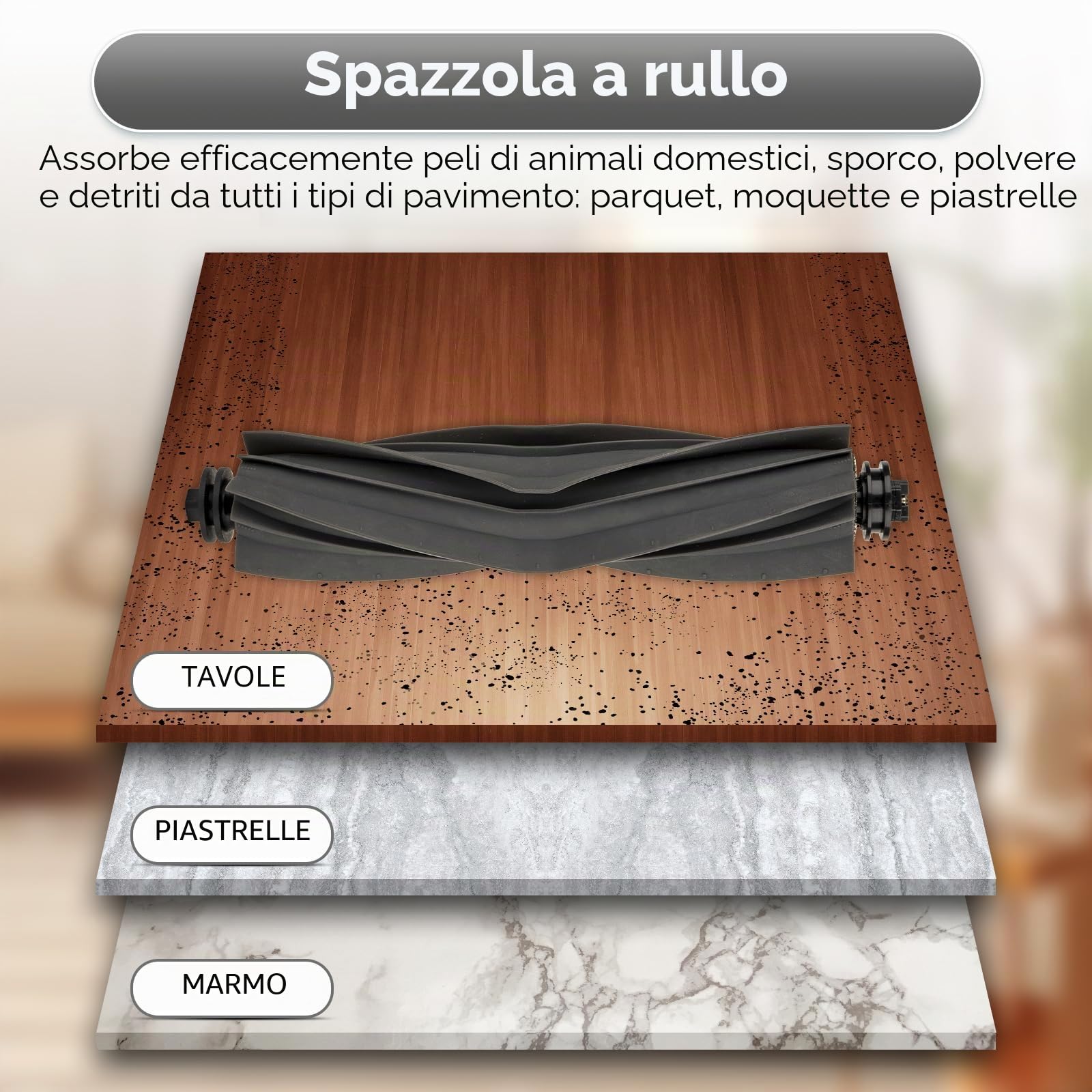 (24 pezzi) Parti di ricambio per aspirapolvere Mova Z50 Ultra, Z5 Z5 Pro Ultra, 1 spazzola a rullo, 1 mocio a cingoli, 7 filtri HEPA, 7 sacchetti raccoglipolvere, 8 spazzole laterali, kit di accessori