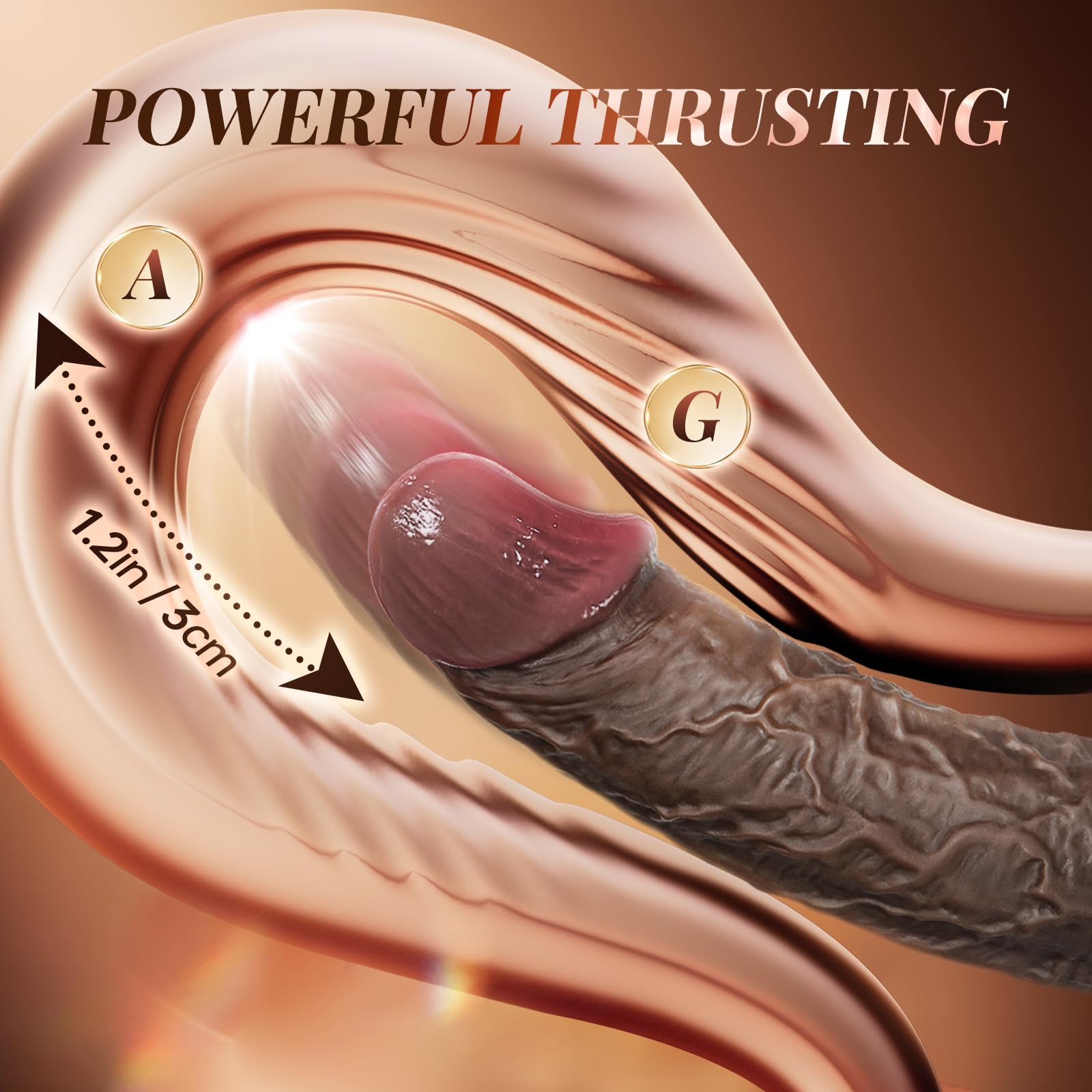 Dildo Thrusting Black 22,9 cm grande vibratore extra spesso, rotazione della spinta a tripla azione e vibrazione 8 modalità, dildo anale marrone per uomini giocattoli sessuali per donne coppie gay