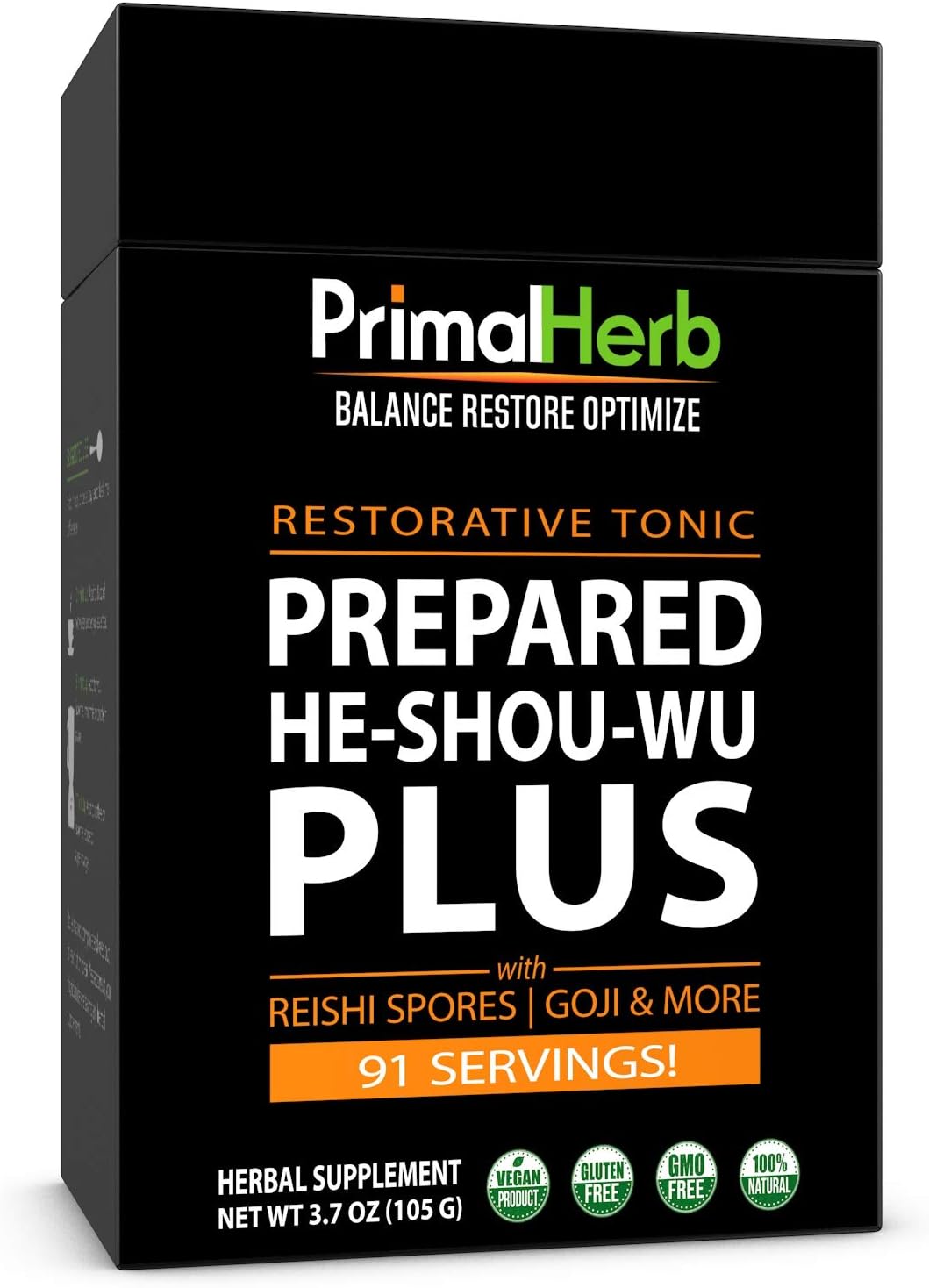 Organic He Shou Wu Fo Ti 30:1 Extract Powder 91 Servings Aged Roots Primal Herb