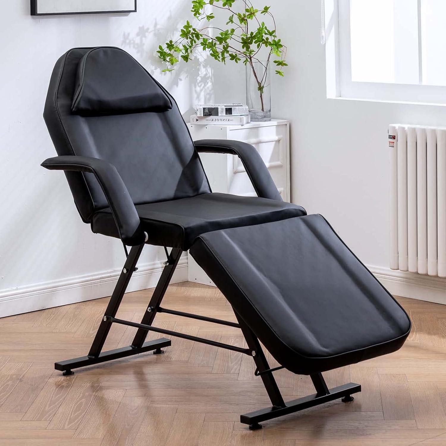 Massage Facial Bed Portable Tattoo Spa Salon Chair Beauty Massage Table Chair (Black) : Beauty & Personal Care