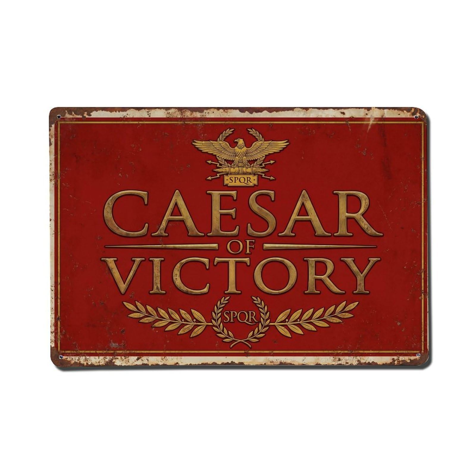 Caesar of Victory Roman Retro Motivational Slogans Metal Tin Sign