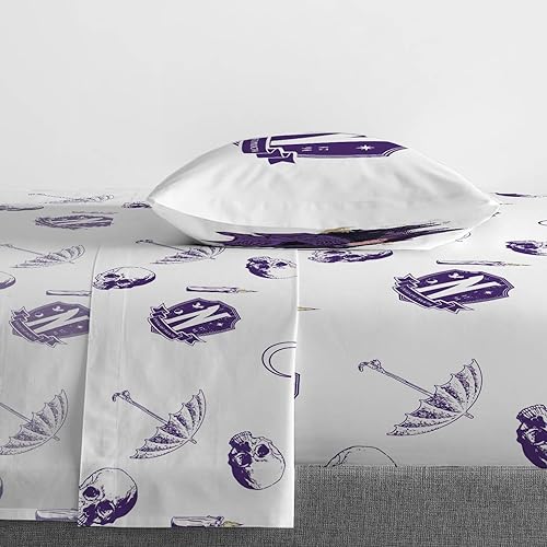 Miniatura 4 de Jay Franco Wednesday Addams - Juego de edredón tamaño individual, ropa de cama de 5 piezas, incluye juego de sábanas y fundas de almohada, ropa de