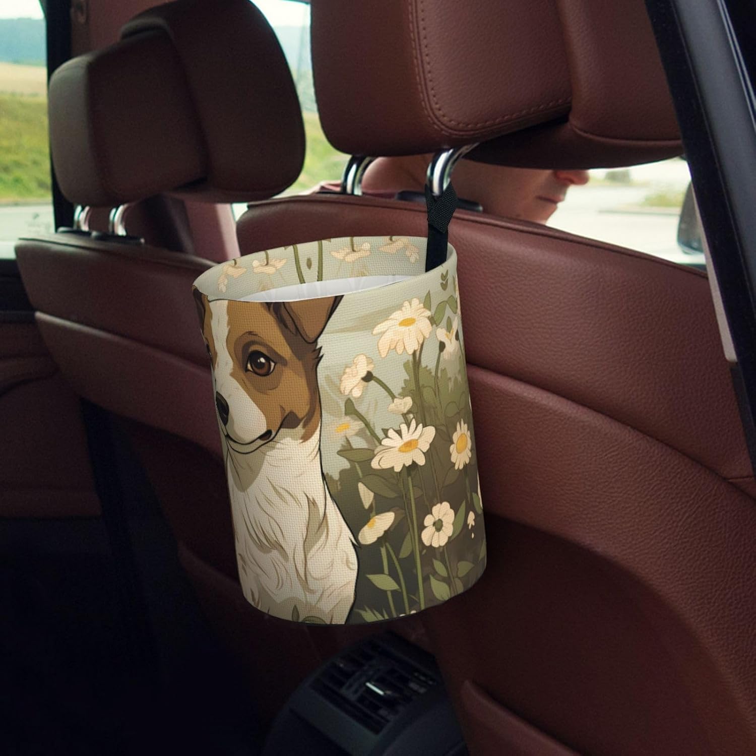Funny Dogs Hanging car Trash can, Practical and Convenient, Suitable for Multiple car Models, Providing Ideal Storage Space image 5