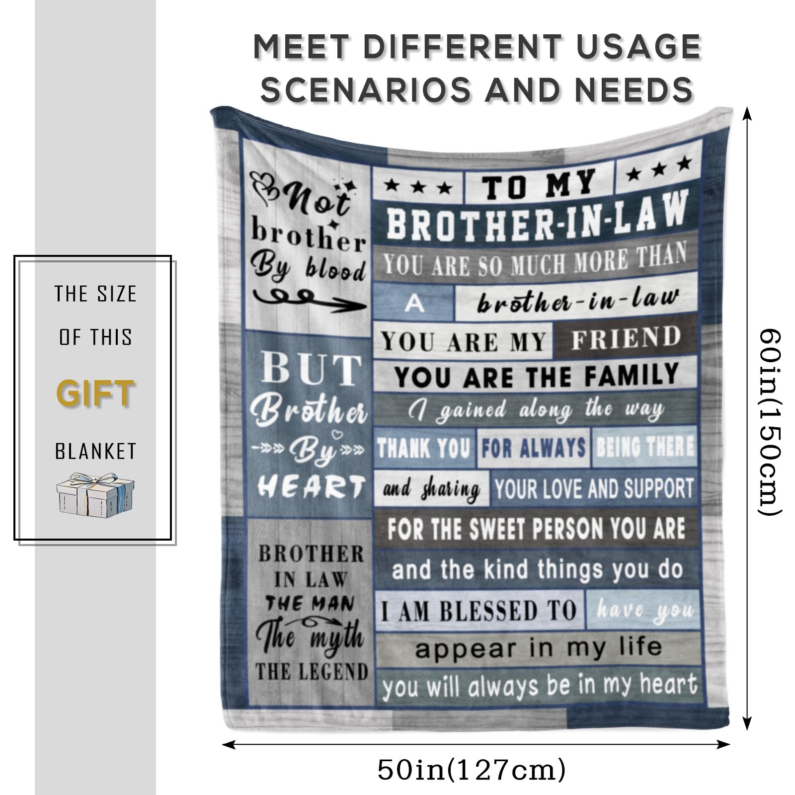 Persönliche Decke Als Geschenk Für Den Schwiegerbruder – 152x127 Cm, Kuschelweich Mit Lieben Sprüchen