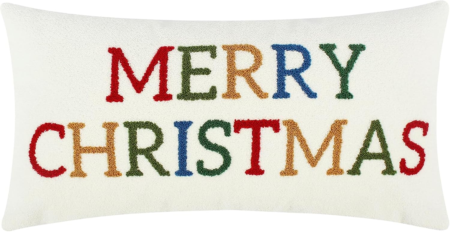 Levtex Home - Festive Baubles Quilt - Euro Sham Set of 2 - Plaid - Red, Green and White - Quilt (26x26in.), No Insert - Cotton