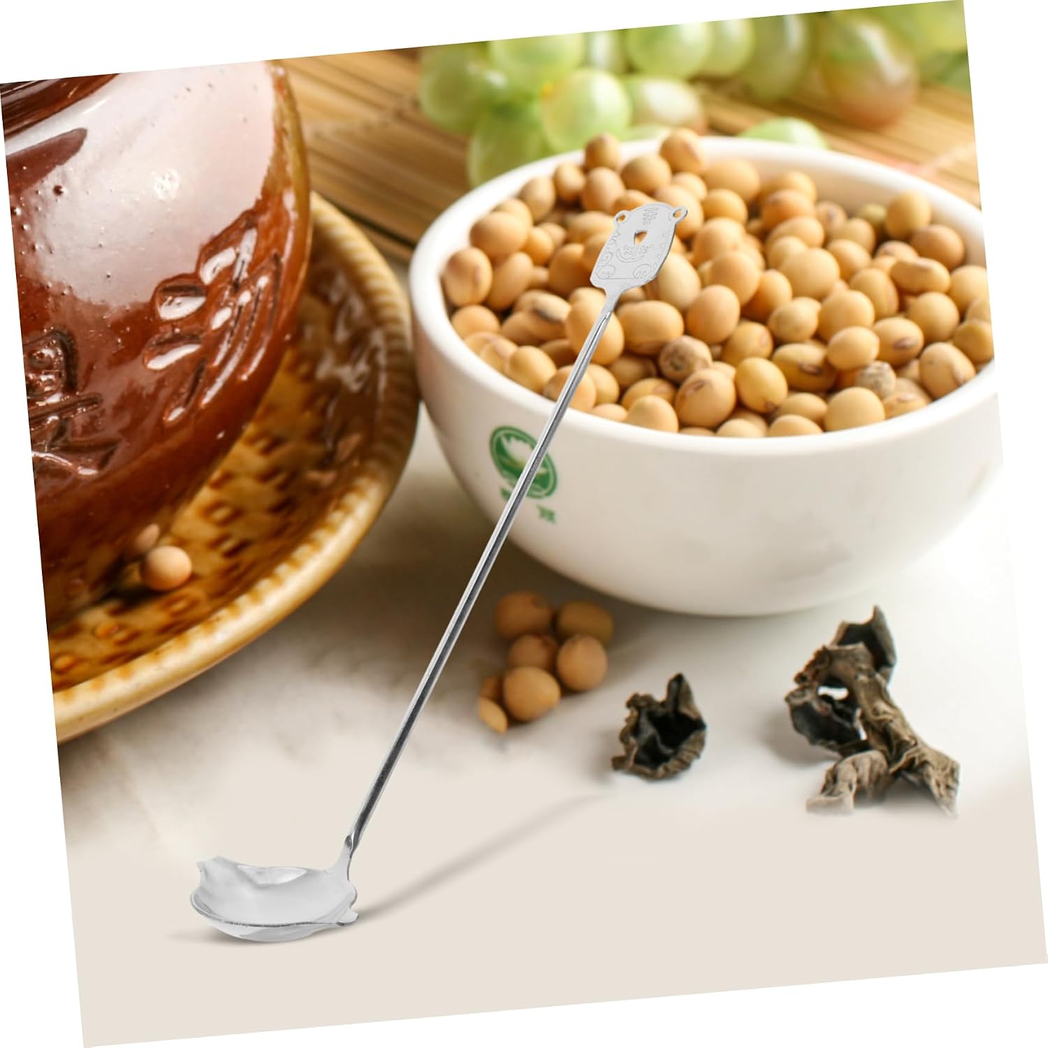 MAGICLULU Portable Stainless Steel Gravy Ladle with Precision Spout Long Handle Sauce Spoon for Controlled Pouring for Kitchen Use and Professional Cooking