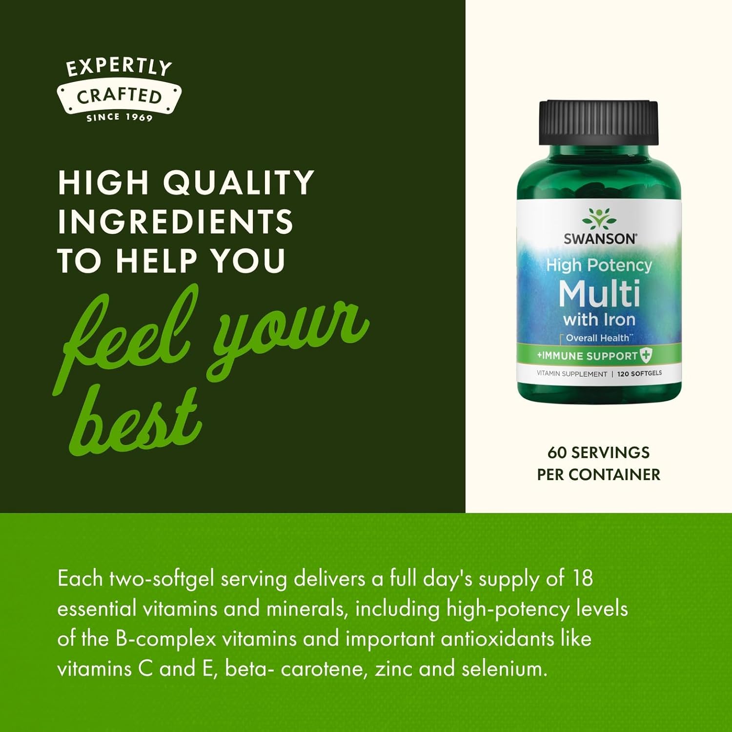 Swanson Multi High Potency 120 Sgels