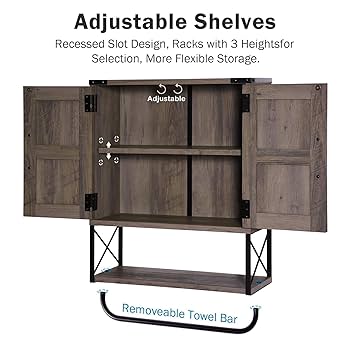Amazon.com: RUSTOWN Farmhouse Medicine Cabinet with 2 Barn