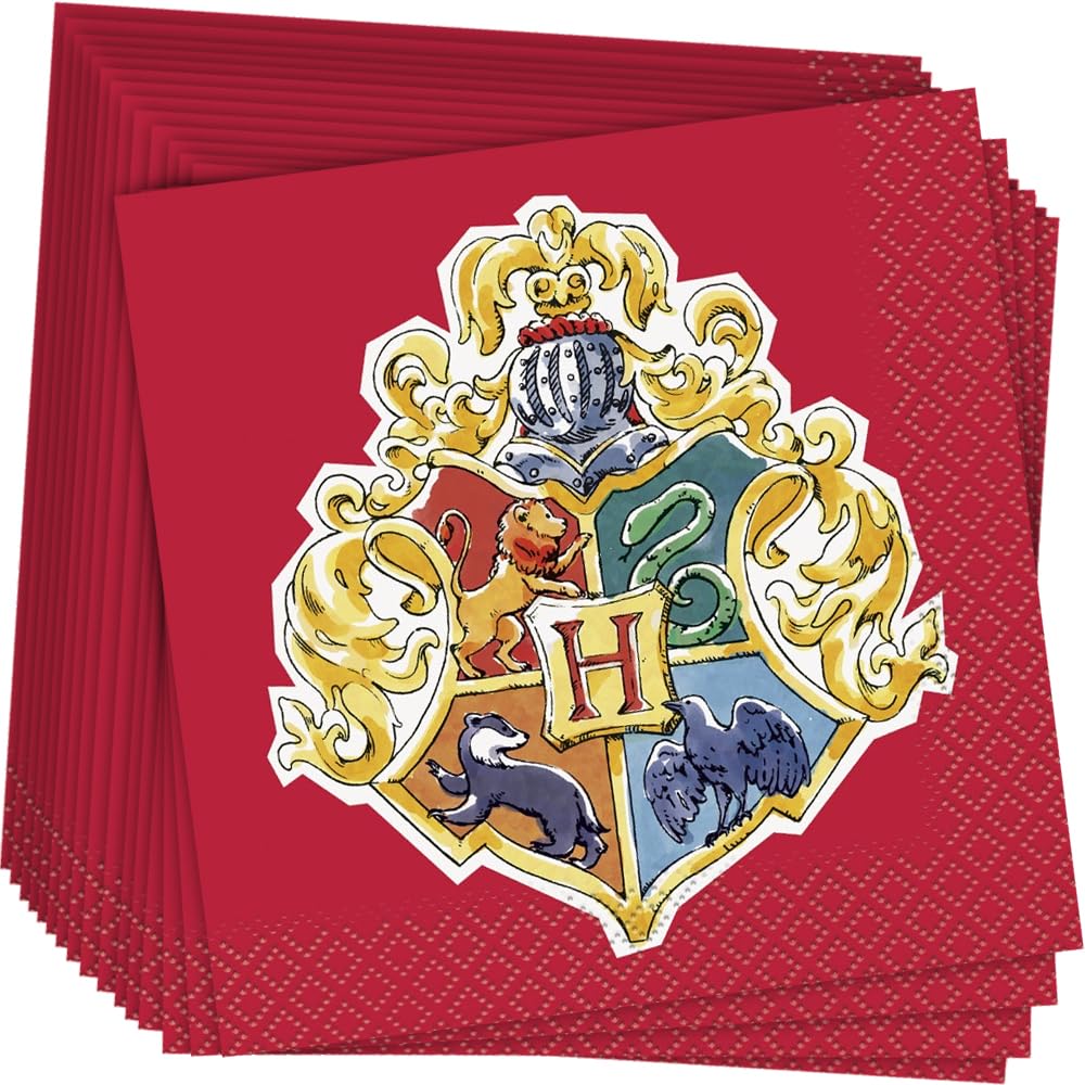 Unique 23561 Paper Napkins-13 cm- Harry Potter Party-Pack of 16, Multicolour