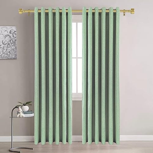 Miniatura 3 de Barras de cortina doradas para ventanas de 28 a 48 pulgadas (2.3-4 pies), barras de cortina de metal noble, barra de cortina resistente de 1 pulgada