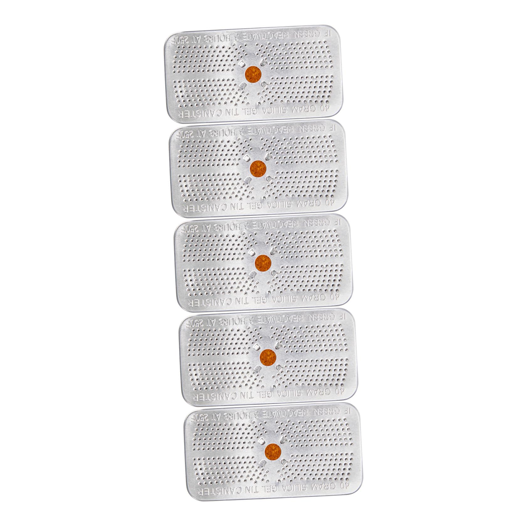 DOITOOL Silice Essiccante 40 Grammi 5 Pezzi Indicatrici Assorbi Umidità in Alluminio per Armadi e Scarpiere