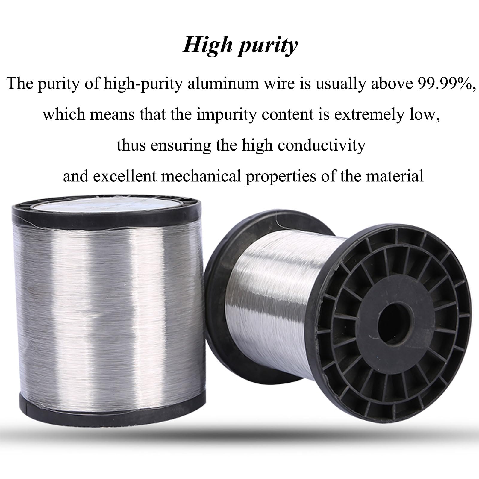 99,99% czysty drut aluminiowy 6M, 0,1-0,4mm do majsterkowania, rzemiosła, elektroniki, zastosowań przemysłowych, 1 szt.(0.4mm)