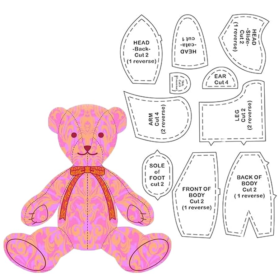 amazon-com-memory-bear-template-ruler-set-bear-sewing-patterns-quilting-cutting-set-for-10-pcs-15-inch for Teddy Bear Template Free Printable Amazon.com: Memory Bear Template Ruler Set - Bear Sewing Patterns, Quilting Cutting Set for 10 PCS, 15 inch for Teddy Bear Template Free Printable